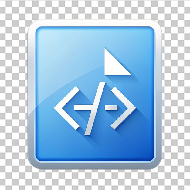 HTML file format icon isolated on transparent background