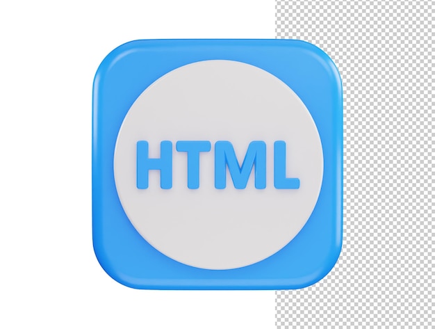 html-programmeerpictogram 3D-rendering vectorillustratie