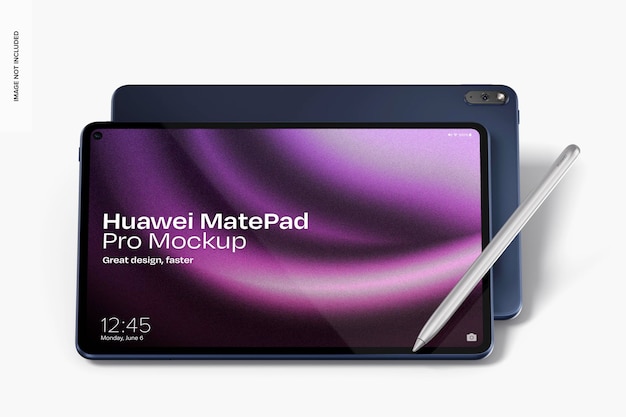 PSD huawei matepad pro mockup leaned