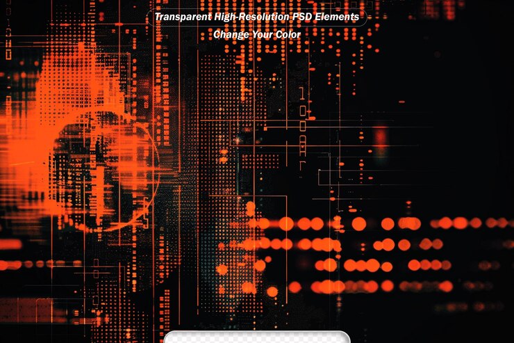 PSD hud digital lines technology background hitech data connection concept