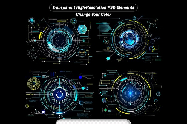 PSD hud futuristic digital hi tech sci fi concept background