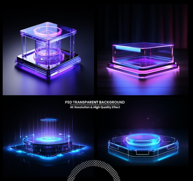 PSD hud gui futuristic portal hologram abstract digital user interface technology