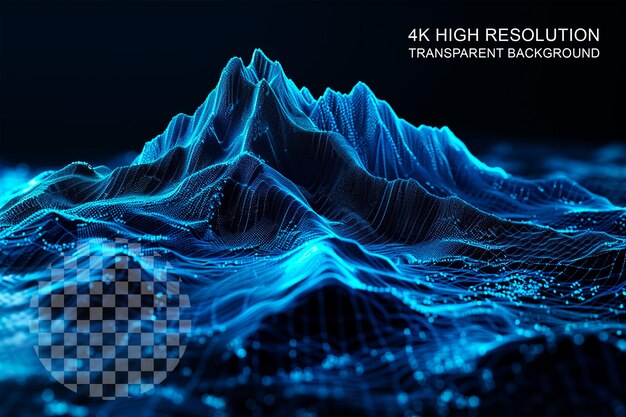 PSD hud screen technology terrain mountain wireframe военный дизайн на прозрачном фоне