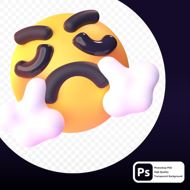 Huft emoji nel rendering 3d per il web o la presentazione di risorse grafiche