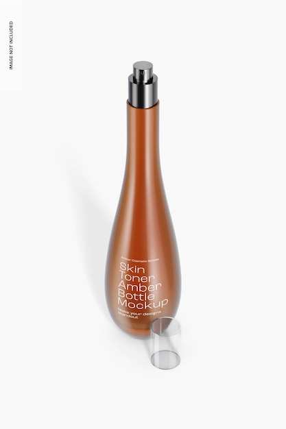 Huidtoner Amberfles Mockup, perspectief