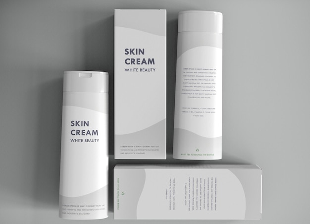 Huidverzorging bodylotion mockup