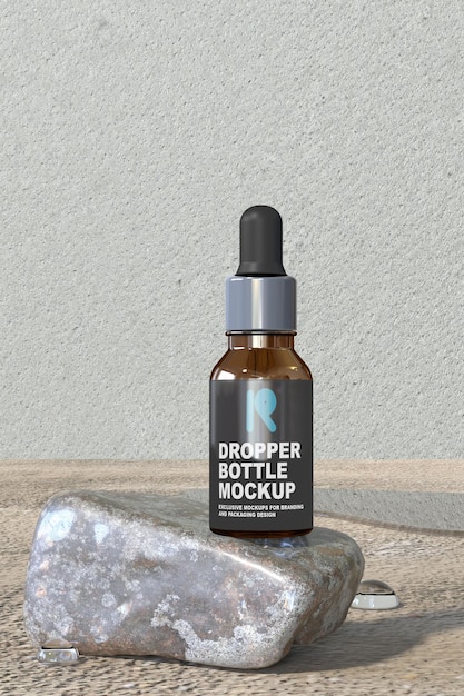 Huidverzorging Hydraterende cosmetische druppelaar Serum Premium-producten Mockup Premium Psd