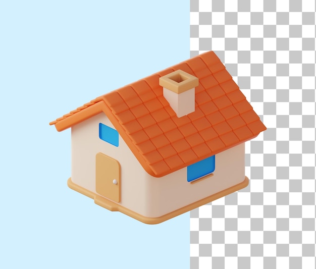 PSD huis 3d pictogram illustratrion