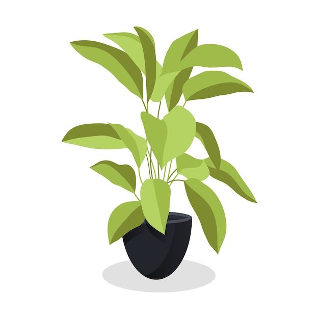 Huismeubilairillustratie met plant