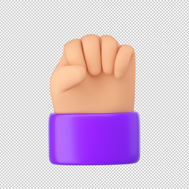Human hand fist gesture. Power, fight, protest or strength concept.