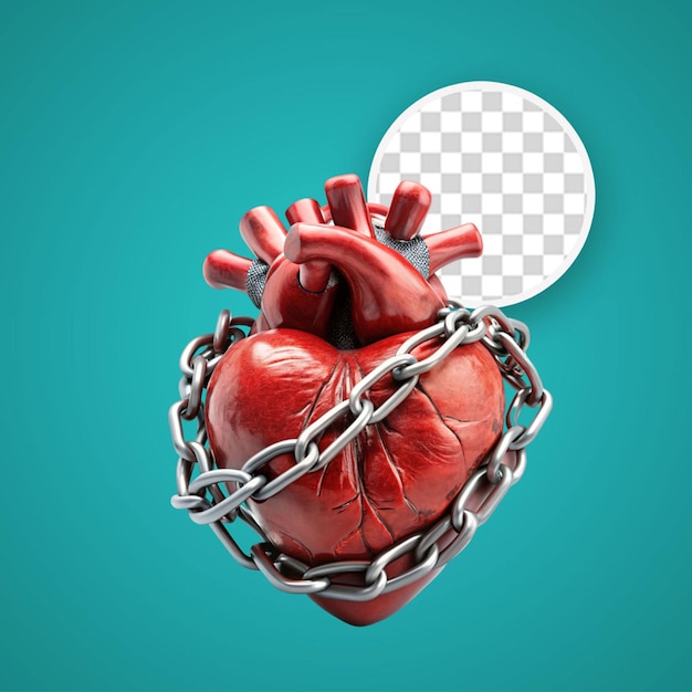 PSD Иллюстрации человеческого сердца 3d png clipart прозрачный изолированный фон