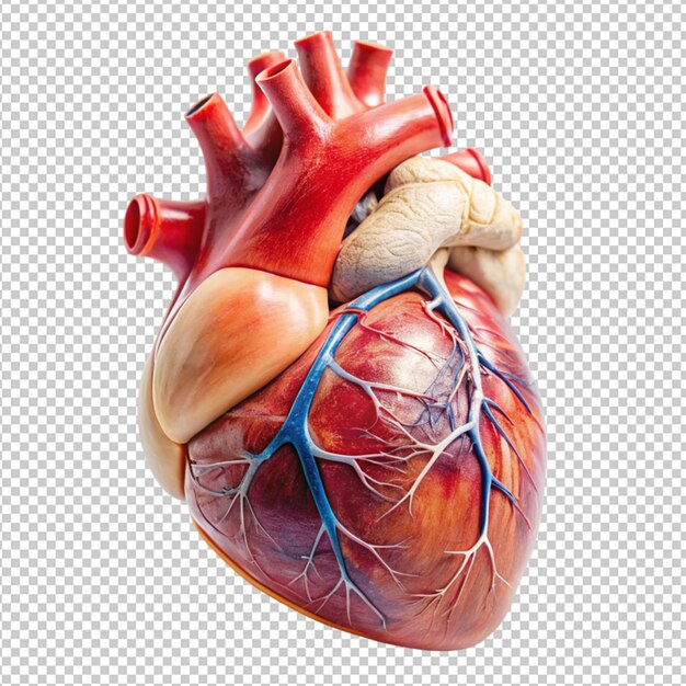 Human heart on transparent background