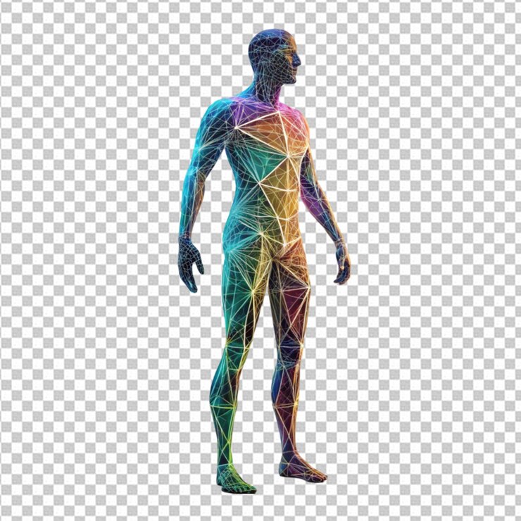 PSD human hologram 3d geometrie