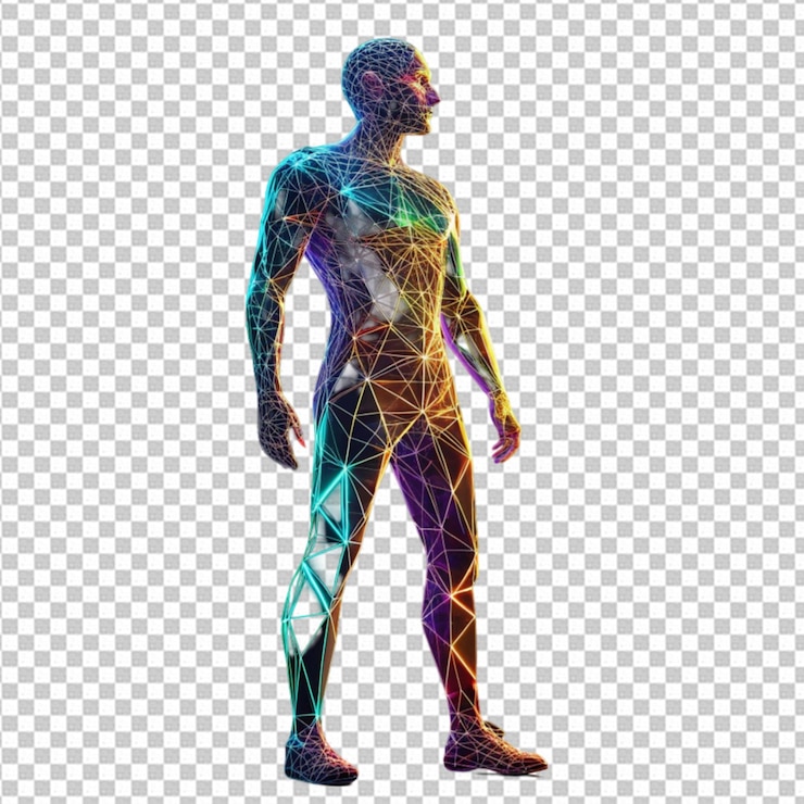 PSD human hologram 3d geometrie