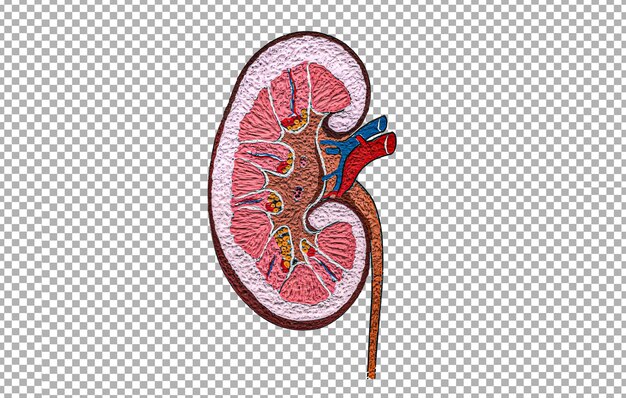 Human kidney transparent psd