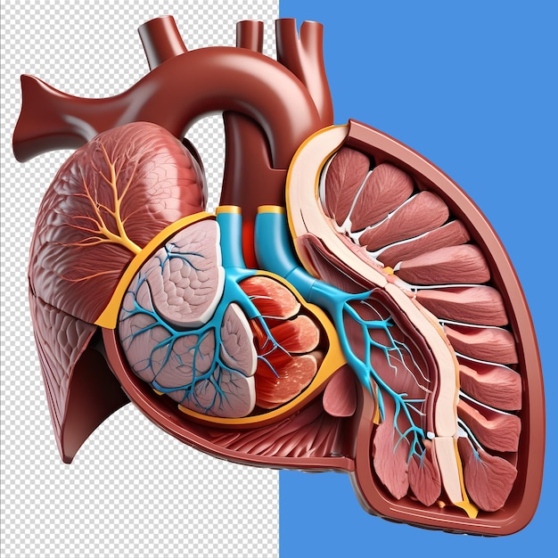PSD Медицинская иллюстрация человеческой печени 3d-рендеринг человеческого тела
