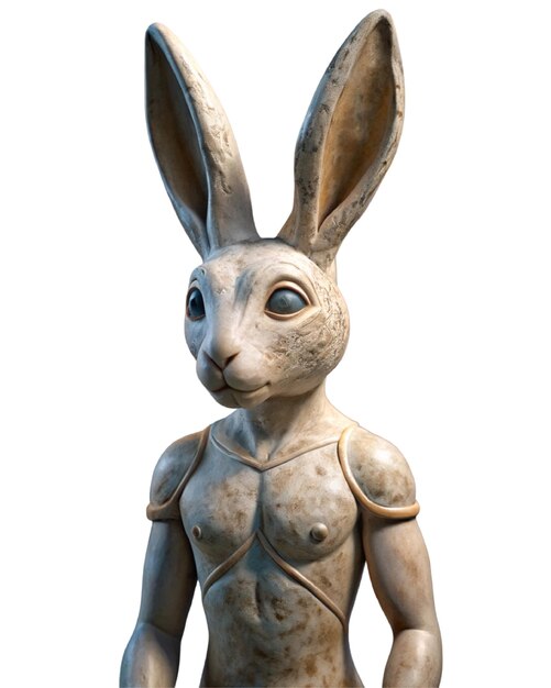 PSD human rabbit statue 6