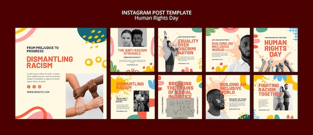 PSD human rights day celebration instagram posts