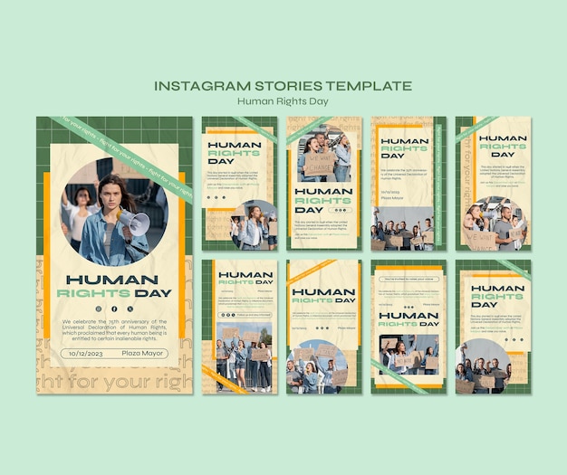 Human rights day template design