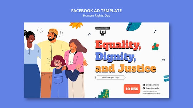 PSD human rights day template design