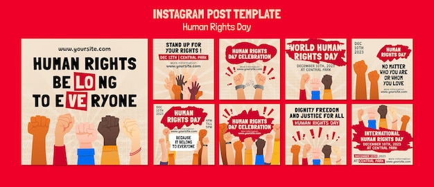 PSD human rights day template design