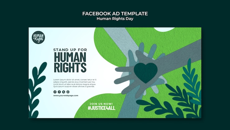 PSD human rights day template design