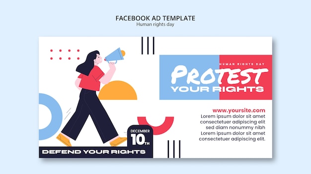 PSD human rights day template design