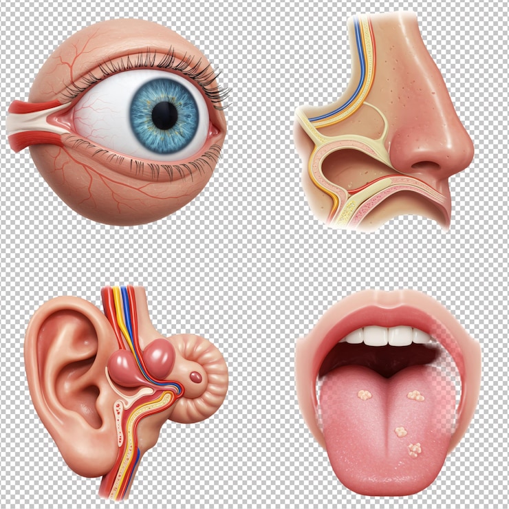 PSD human sensory organs anatomy