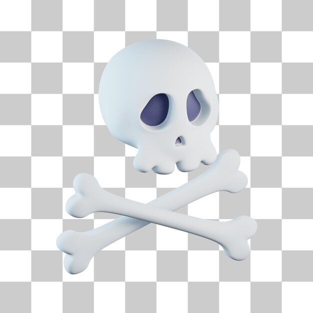 Human skull 3d icon