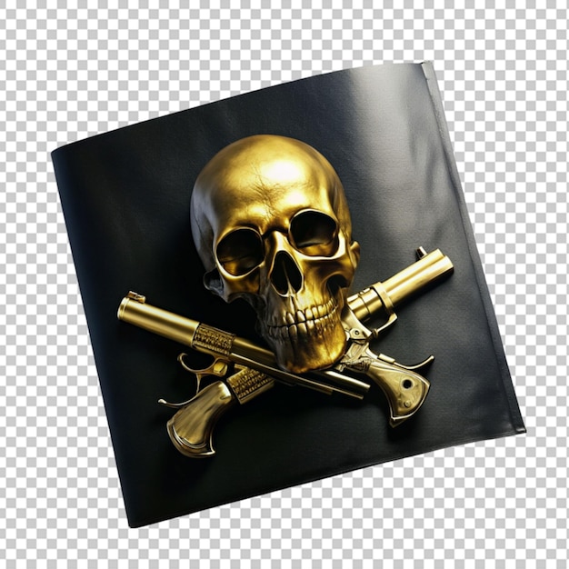 PSD human skull and crossed pistols