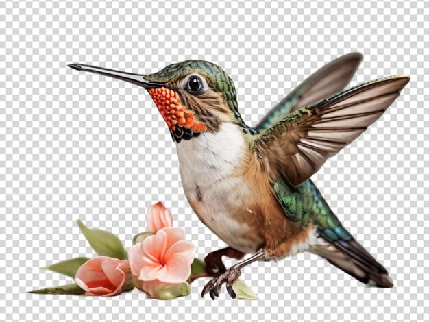 Hummingbird on transparent background