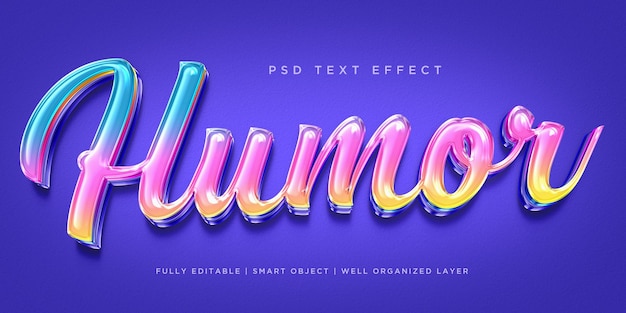 PSD humor 3d style text effect