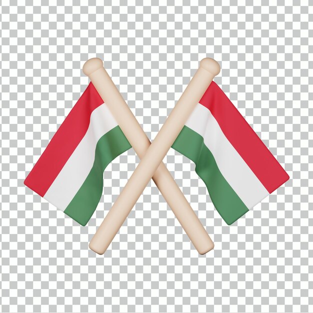 Hungaria flag 3d icon