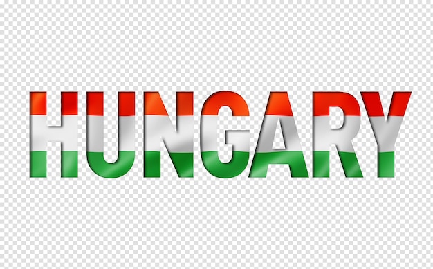 Hungary flag text font