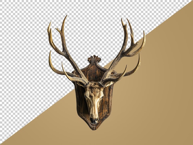 PSD hunt trophy with transparent background