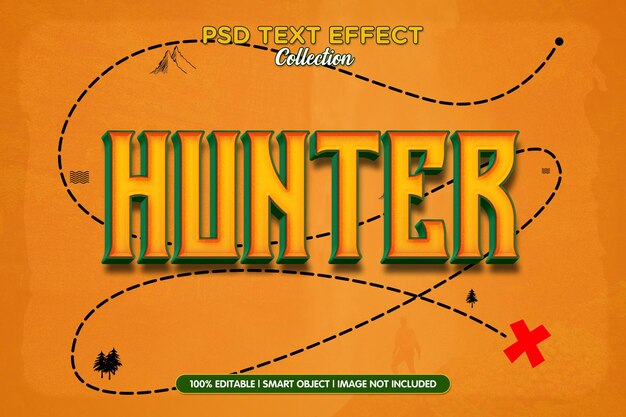 PSD hunter text effect psd template