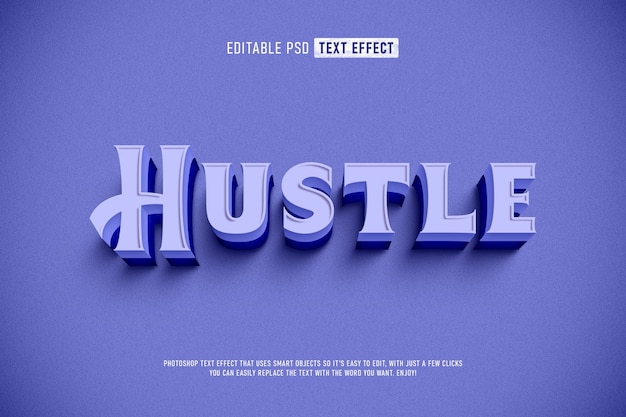 Hustle Retro Vintage editable PSD Text Effect