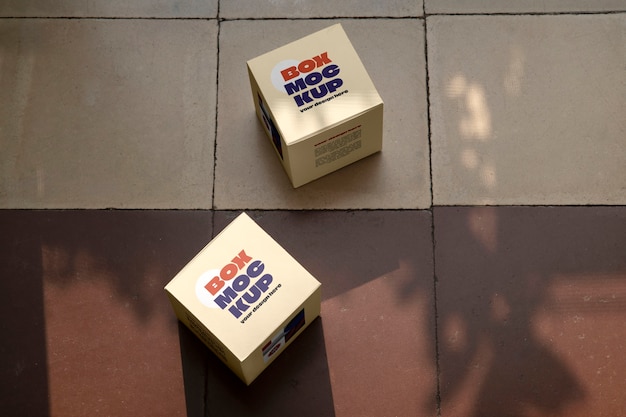 Hydraulic tile bags and boxes mock-up