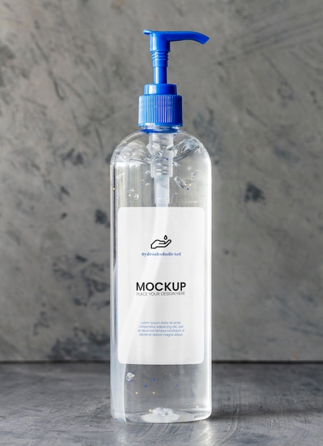 Hydro-alcoholische gel fles mockup