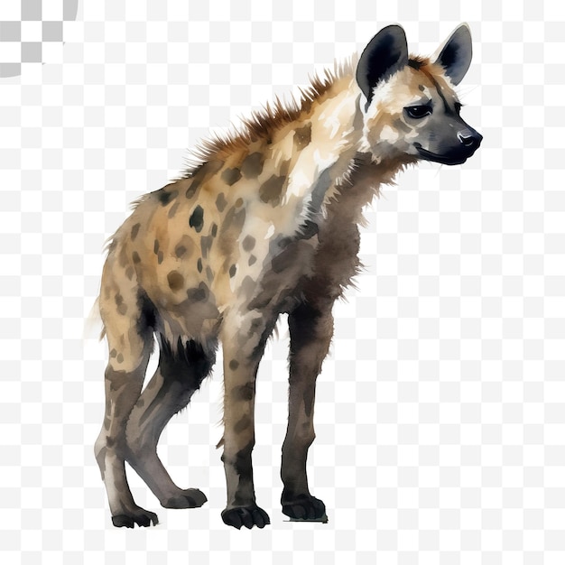 PSD hyena's aquarel illustratie transparante png