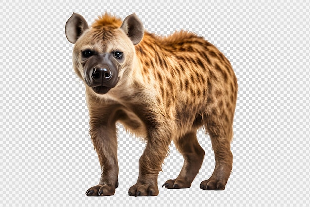 PSD hyenas side view png hyena isolated on transparent background generative ai