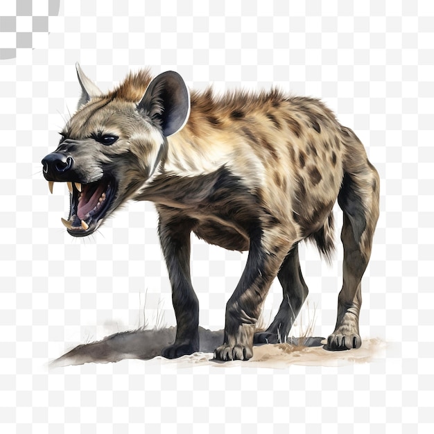 Hyenas watercolor illustration transparent png