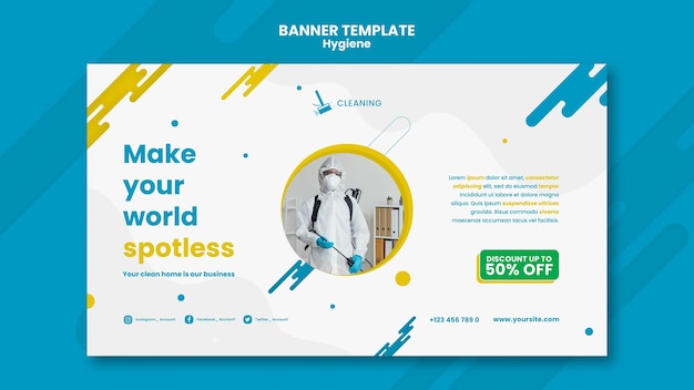 hygiene banner template design
