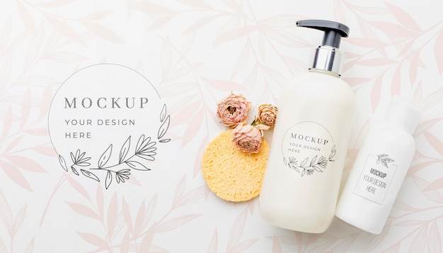 Hygiene and beauty concept mock-up