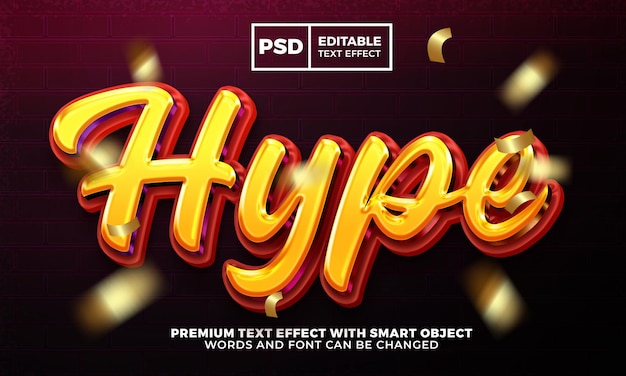 Hype 3d editable text effect