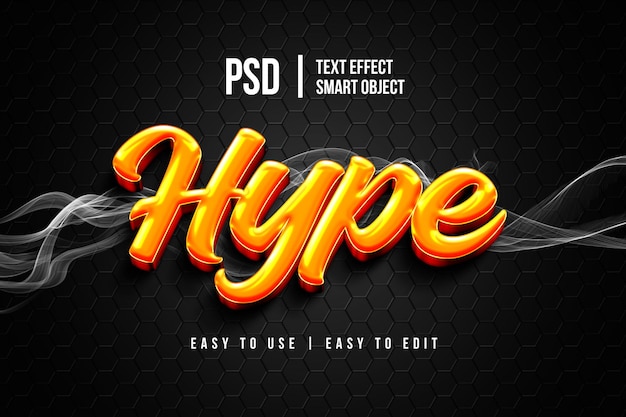 Hype text effect mockup