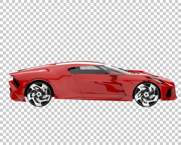 Hyper auto op transparante achtergrond. 3d-rendering - illustratie