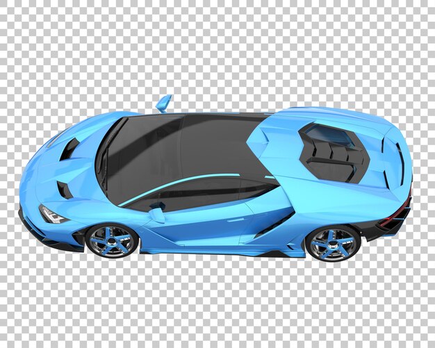 Hyper auto op transparante achtergrond. 3d-rendering - illustratie