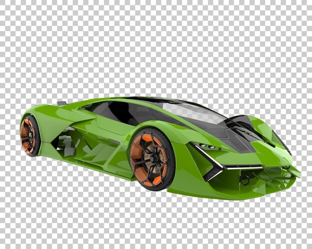 Hyper auto op transparante achtergrond. 3d-rendering - illustratie