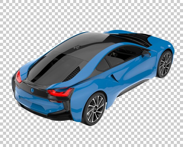 Auto iper su sfondo trasparente. rendering 3d - illustrazione